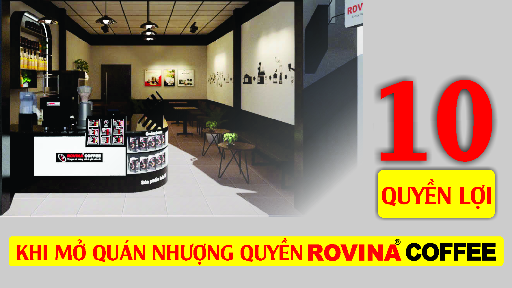 nhượng quyền Rovina coffee