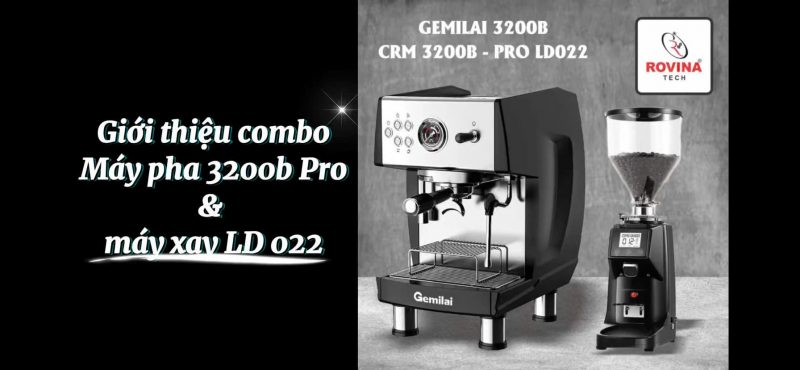 Giới Thiệu Máy pha CRM3200B Pro & Máy xay CRM LD022