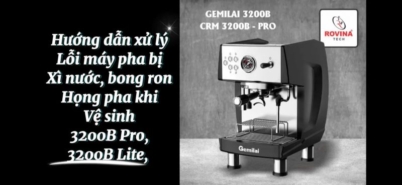 Hướng dẫn xử lý lỗi máy pha bị xì nước, bong ron máy pha 3200B Pro, 3200b Lite