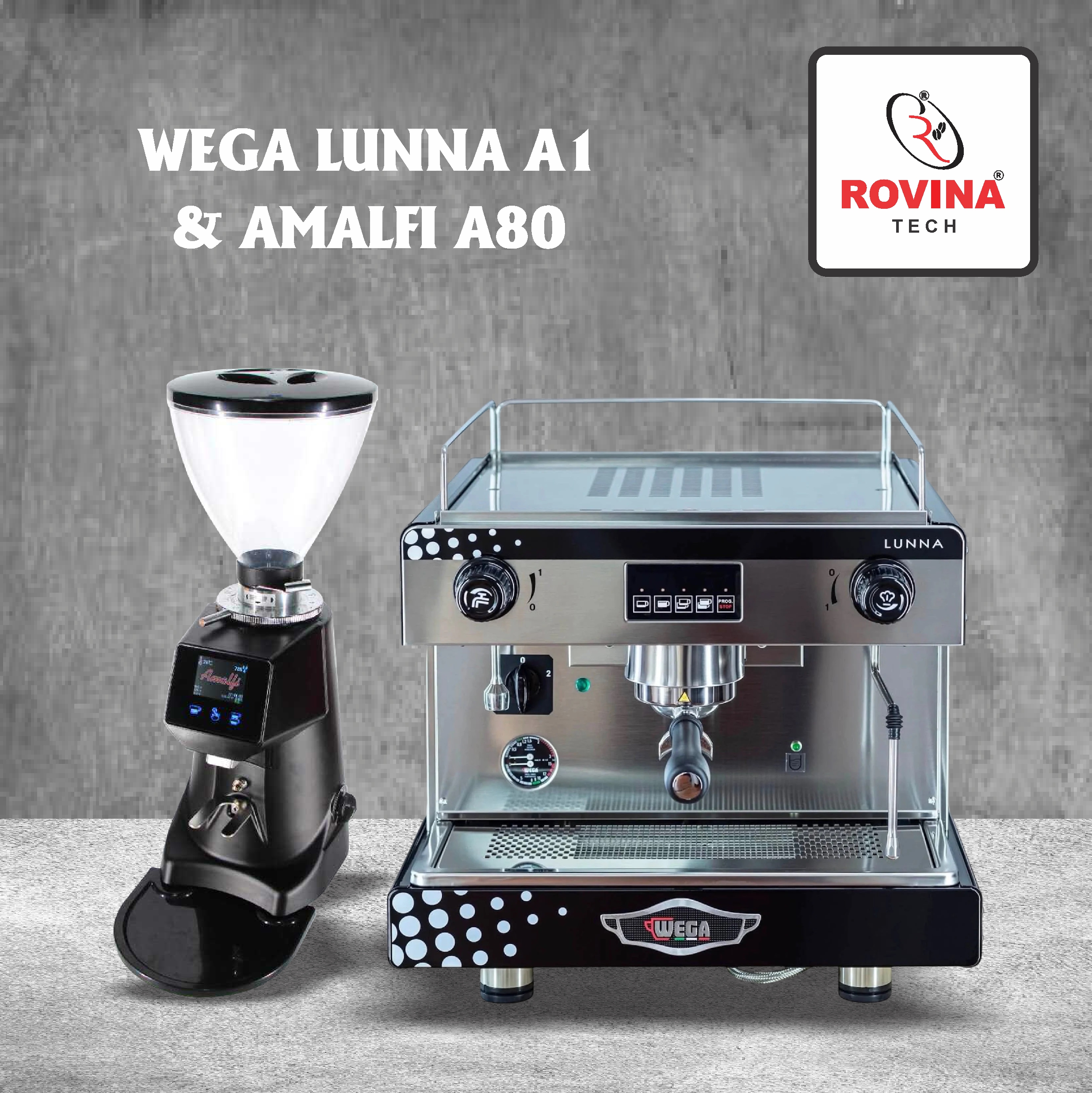 Máy pha cà phê Wega Lunna 1 Group sản xuất tại Ý dành cho quán