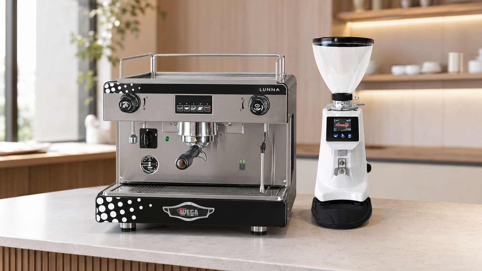 Máy pha cà phê Wega Lunna 1 Group sản xuất tại Ý dành cho quán