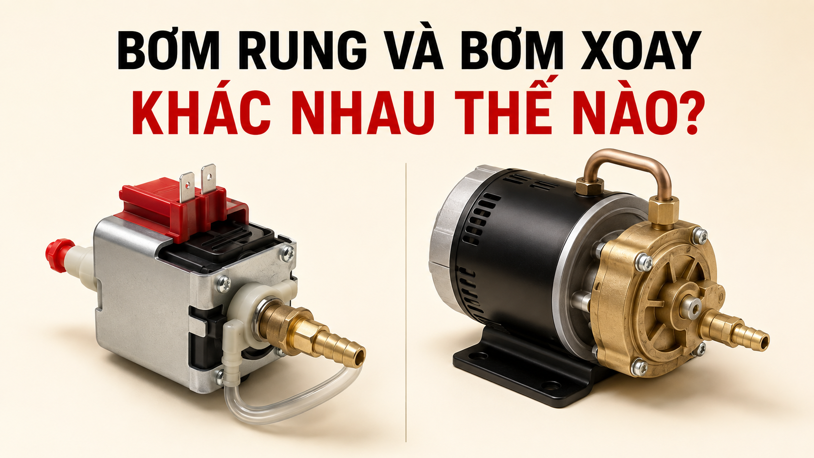 Bơm rung và bơm xoay trong máy pha cà phê